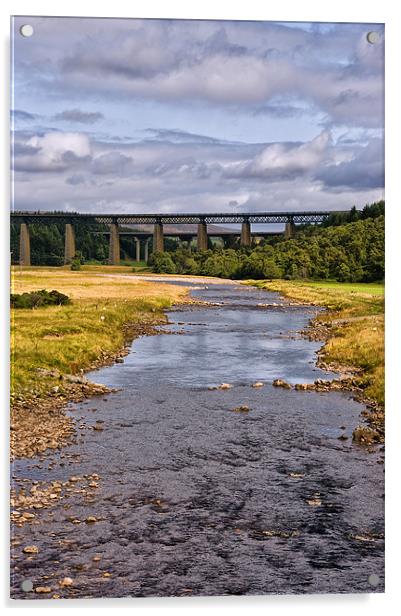The Findhorn River Viaduct Acrylic by Jacqi Elmslie
