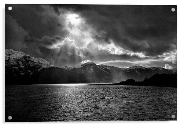 Storm Over Loch Duich Acrylic by Jacqi Elmslie