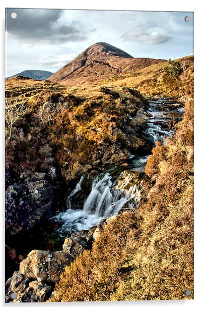 Isle of Skye Waterfall Acrylic by Jacqi Elmslie