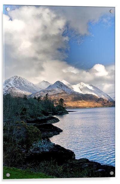 The Five Sisters of Kintail Acrylic by Jacqi Elmslie