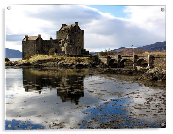 Eilean Donan Castle Scotland Acrylic by Jacqi Elmslie