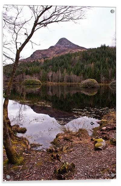 Glencoe Lochan and the Pap of Glencoe Acrylic by Jacqi Elmslie