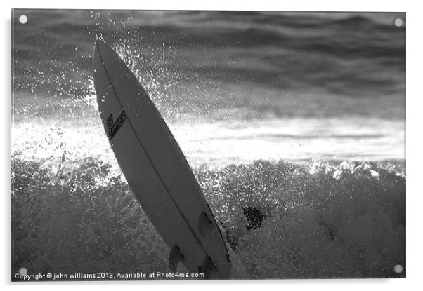 Surfboard Acrylic by john williams