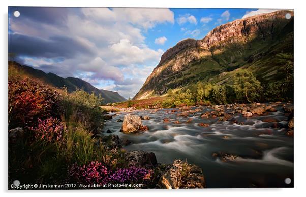 Lovely View Of Glen Coe Acrylic by Jim kernan