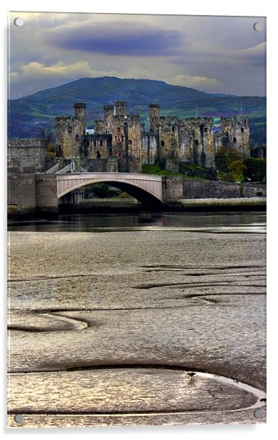 Conwy Castle Acrylic by Jim kernan