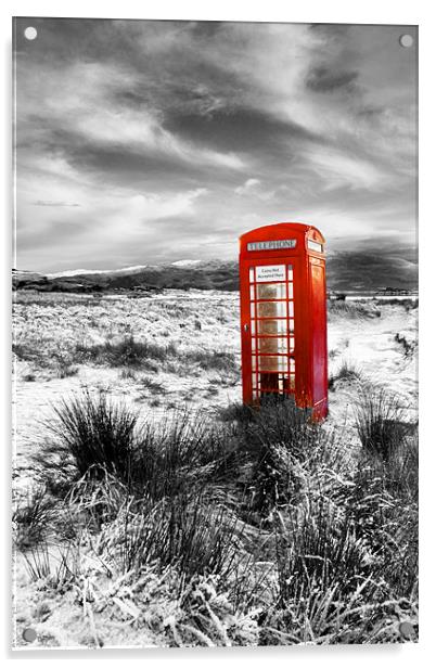 The British  Phone  Box Acrylic by Jim kernan