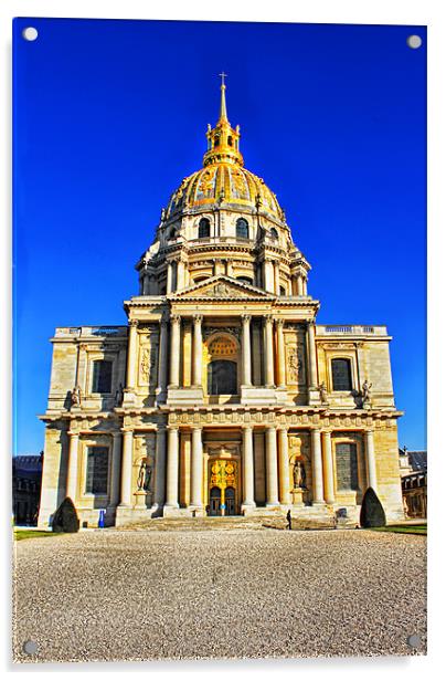 The Golden Dome Of The Church At Les Invalides Acrylic by Jim kernan