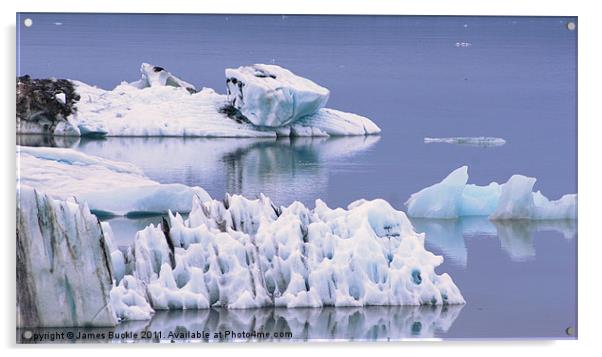 Vatnajökull glacier Acrylic by James Buckle