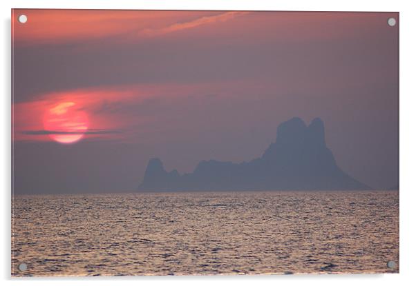 Ibiza Sunset - Es Vedra 1 Acrylic by Jonathan Hullock