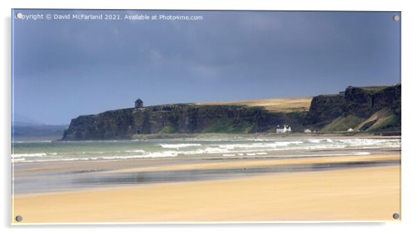 A Serene View of Mussenden Temple Acrylic by David McFarland