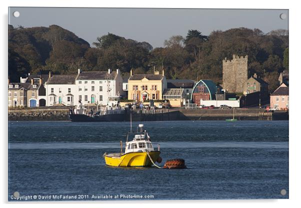 Portaferry Harbour Acrylic by David McFarland