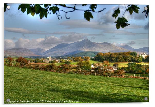 Church in the Mournes Acrylic by David McFarland