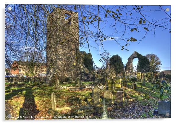 The Old church, Magheralin Acrylic by David McFarland