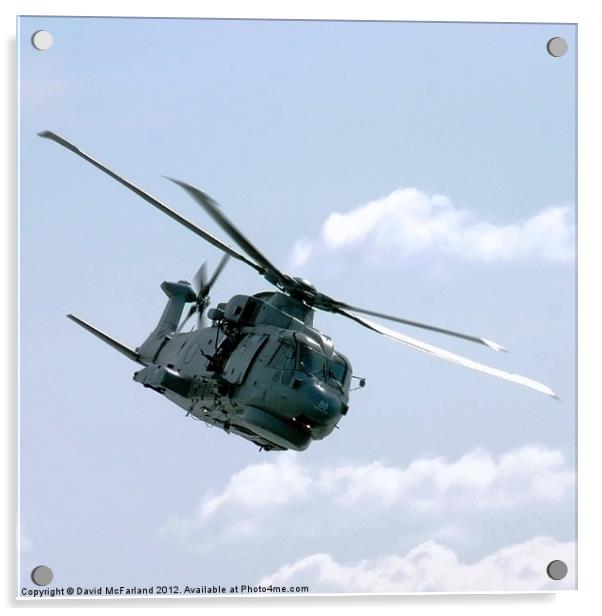 Merlin Helicopter Acrylic by David McFarland