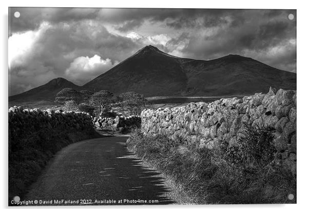 Mourne Sunlight and Shadows Acrylic by David McFarland