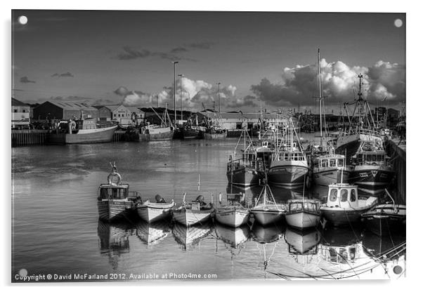 Kilkeel Harbour Acrylic by David McFarland