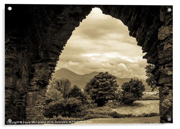 Mourne view arch Acrylic by David McFarland