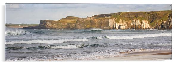 Waves at White Rocks, Portrush (2) Acrylic by David McFarland