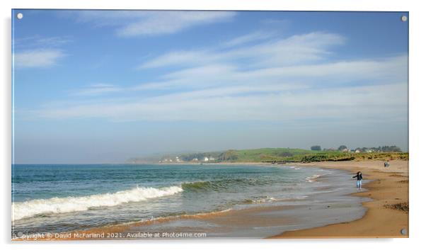 Misty Adventure at Ballycastle, Northern Ireland Acrylic by David McFarland