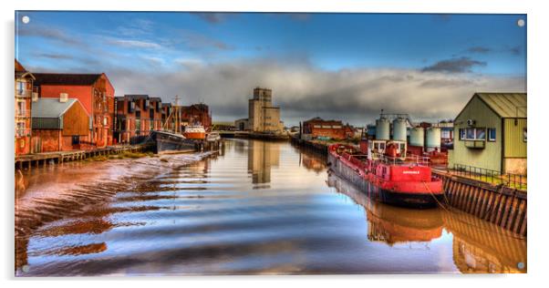 Rising Tide on the River Hull Acrylic by Martin Parkinson