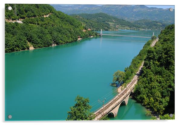 Bosnian River Acrylic by mirsad ibisevic