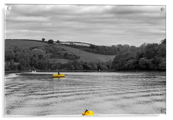 River Fal Mono Acrylic by Brian Roscorla