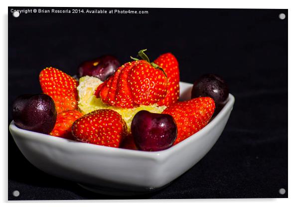 Strawberries and Cream Acrylic by Brian Roscorla