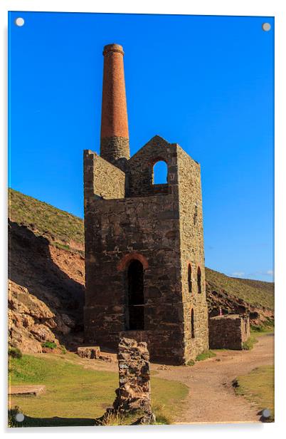 Wheal Coats Engine House Chapel Porth Cornwall Acrylic by Brian Roscorla