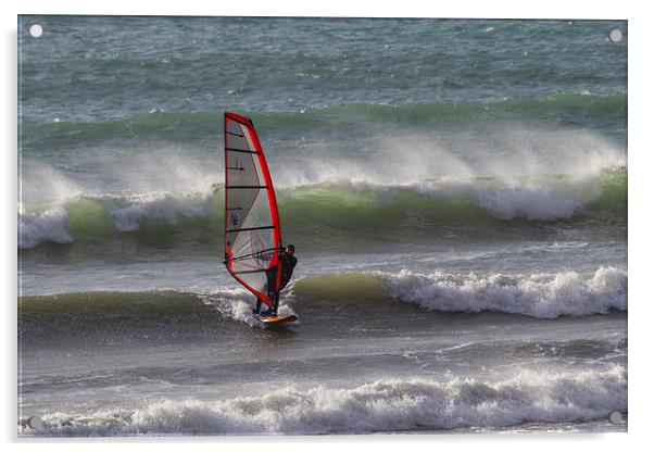 The Wind Surfer Acrylic by Brian Roscorla