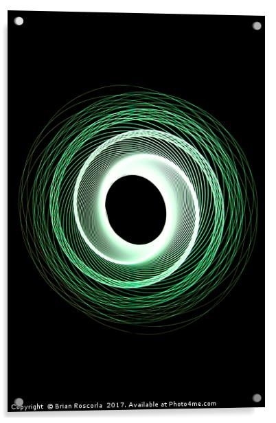 Spirograph Green Acrylic by Brian Roscorla