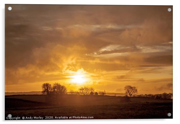 Golden Skies Acrylic by Andy Morley