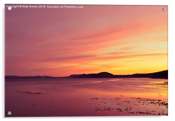 Sunset over the Black Isle Acrylic by Mark Gorton