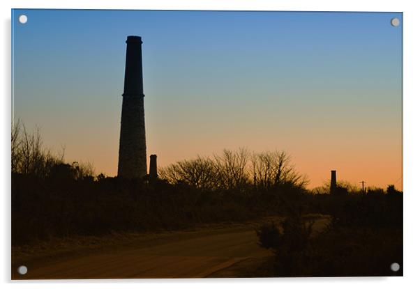 Wheal Busy, New-Years Day 2010 Acrylic by C.C Photography