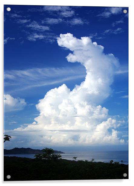 Huge Thunderhead Off Garza Acrylic by james balzano, jr.
