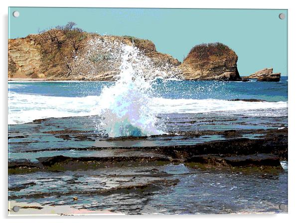  Blowhole at Playa Pelada Acrylic by james balzano, jr.