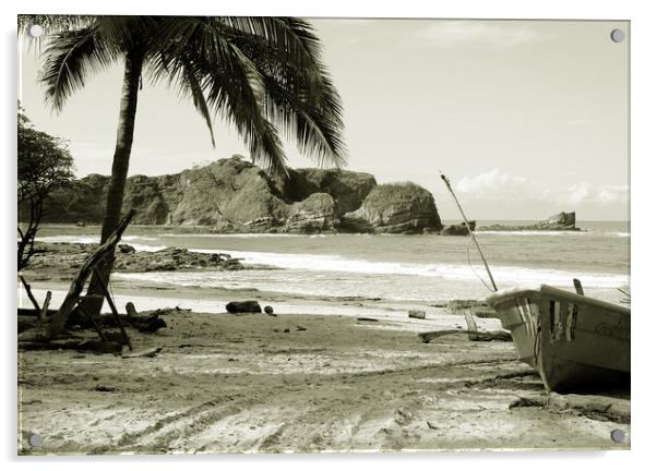 Duo-tone image of Playa Pelada Acrylic by james balzano, jr.