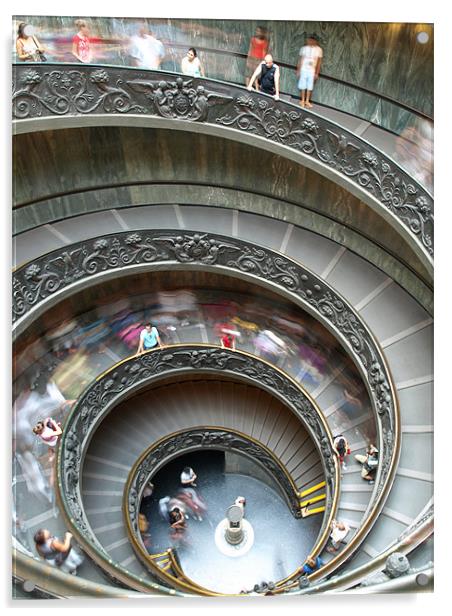 Vatican staircase Acrylic by dave bownds