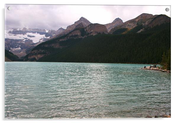 View from Lake Louise, Banff National Park Acrylic by charlie Mellow