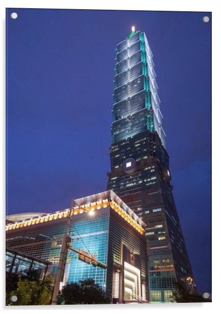 101 Tower Taiwan Acrylic by raymond mcintosh