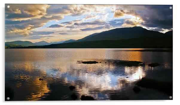Loch Tulla At Sunset Acrylic by Aj’s Images