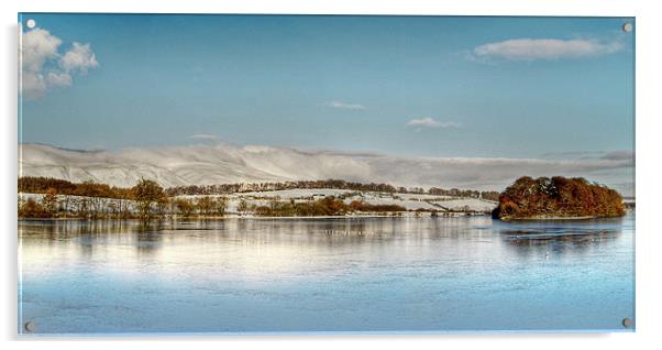 Snow Over The Ochil Hills Acrylic by Aj’s Images