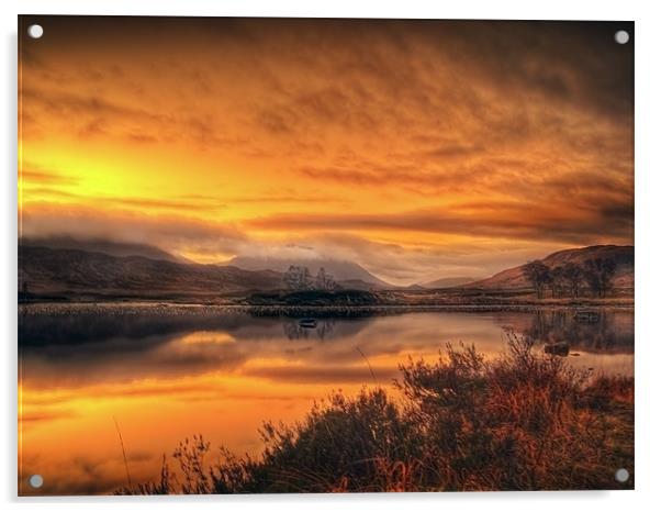 Loch Ba Sunrise, Scotland Acrylic by Aj’s Images