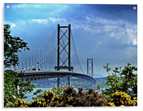 The Forth Road Bridge, Scotland. Acrylic by Aj’s Images