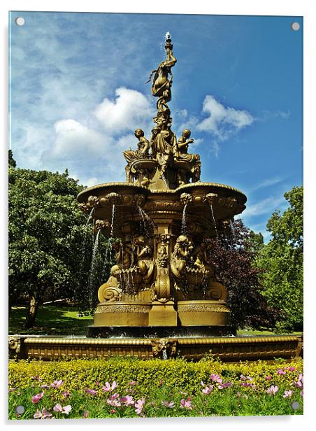 The Ross Fountain In Edinburgh, Scotland. Acrylic by Aj’s Images
