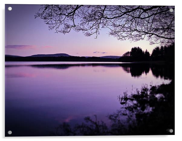 Lavender Light Over Lake Menteith Acrylic by Aj’s Images