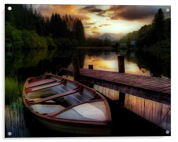 Summer Sunset, Loch Ard Acrylic by Aj’s Images