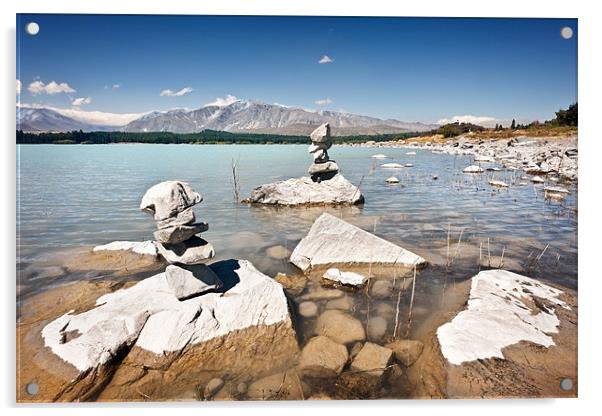 Lake Tekapo on South Island New Zealand Acrylic by Stephen Mole