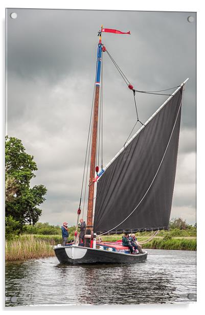 Norfolk Wherry 'Albion' Acrylic by Stephen Mole