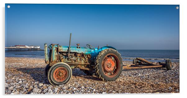 Cromer Tractor Acrylic by Stephen Mole