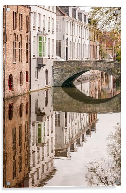 Bruges Canal Acrylic by Stephen Mole